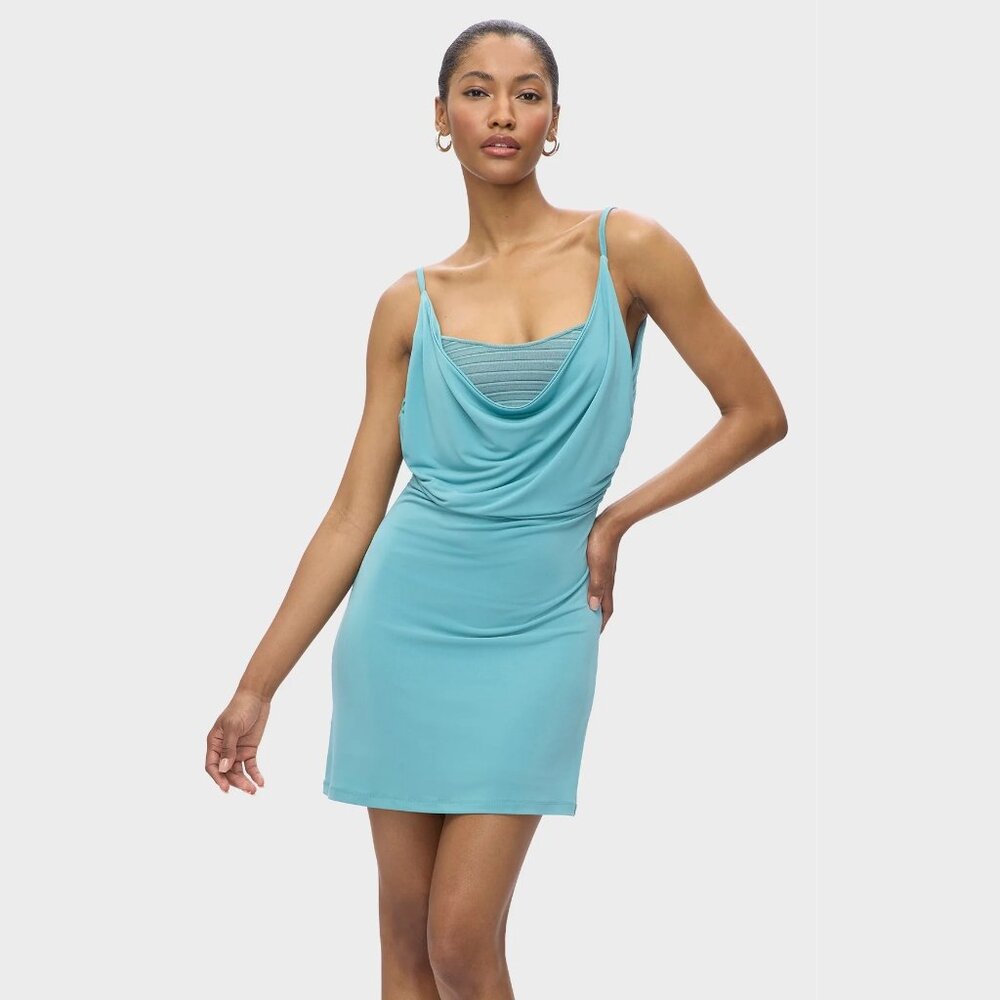 Herve Leger Paris The Elizabeth Dress in Atlantic